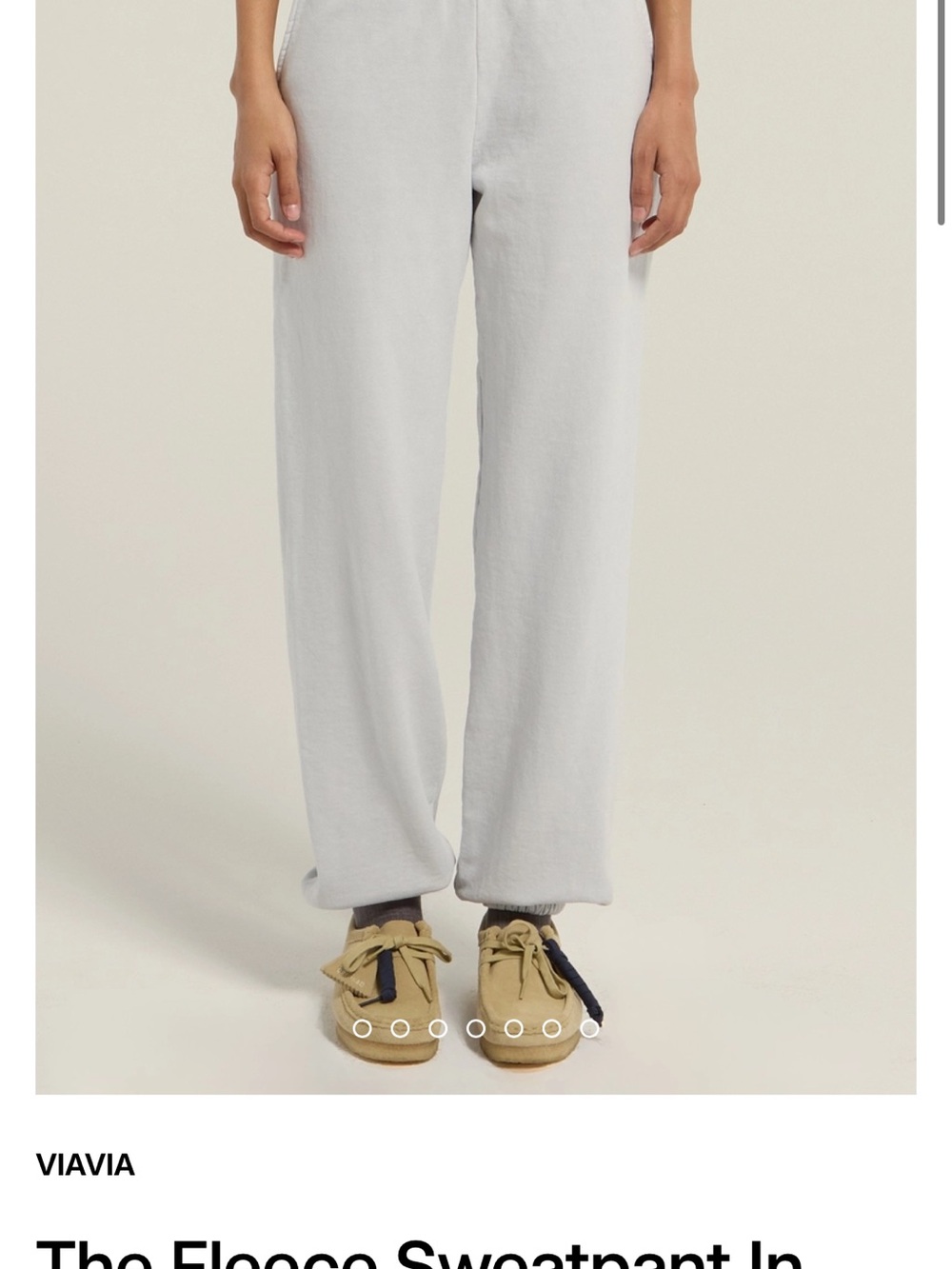 Viavia woman’s  Fleece Sweatpant in Light oyster